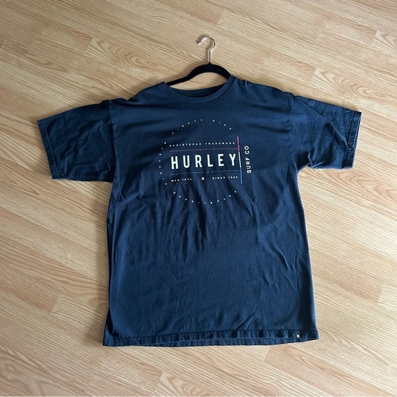 Hurley Surf Co. Navy Graphic Short Sleeve Tee Large - Picture 1 of 6